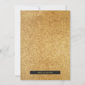 ヴィンテージ金ゴールドシャンデリアブライダルシャワー 招待状 (裏面)