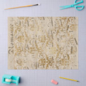 ヴィンテージ金ゴールドシート音楽ティッシュペーパー 薄葉紙 (クラフト)