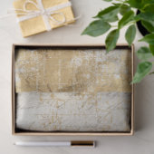 ヴィンテージ金ゴールドスクリプトEphemera フランスの Decompage 薄葉紙 (ギフト)