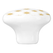 ヴィンテージ金ゴールドスターバストパターン(の模様が)あるデザイン セラミックノブ (側面)