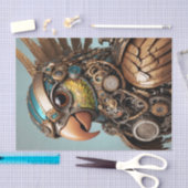 ヴィンテージ金ゴールドスチームパンクパロット 薄葉紙 (クラフト)