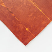 ヴィンテージ金ゴールドストライプのジンジャーパンプキンオレンジ秋 フリースブランケット (角)