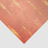 ヴィンテージ金ゴールドストライプのジンジャーパンプキンオレンジ秋 薄葉紙 (詳細)