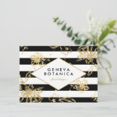 ヴィンテージ金ゴールドストライプのフローラ贈与証 (スタンド正面)