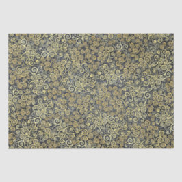 ヴィンテージ金ゴールドスワーズパターンラグジュアリーチャコールグレー 薄葉紙