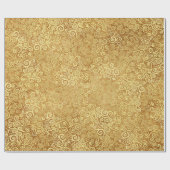 ヴィンテージ金ゴールドスワーズパターンラグジュアリーボホクラシー ラッピングペーパー (フラット)