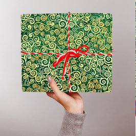 ヴィンテージ金ゴールドスワーズパターンラグジュアリーボホクラシー 薄葉紙