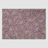 ヴィンテージ金ゴールドスワールパターンシック紫ナス 薄葉紙 (正面)