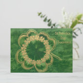 ヴィンテージ金ゴールドセントパトリックの日シャムロック シーズンカード (スタンド正面)