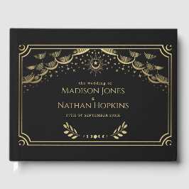 ヴィンテージ金ゴールドタロット結婚カードズゲストブック ゲストブック