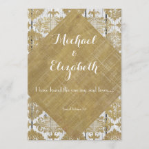 ヴィンテージ金ゴールドダマスクと木材と聖書の聖句