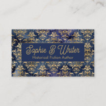 ヴィンテージ金ゴールドダマスク歴史小説作家