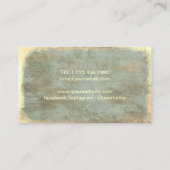 ヴィンテージ金ゴールドツリーヨガインストラクターウェルネススパ 名刺 (裏面)