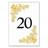 ヴィンテージ金ゴールドテーブル20 テーブルナンバー (裏面)