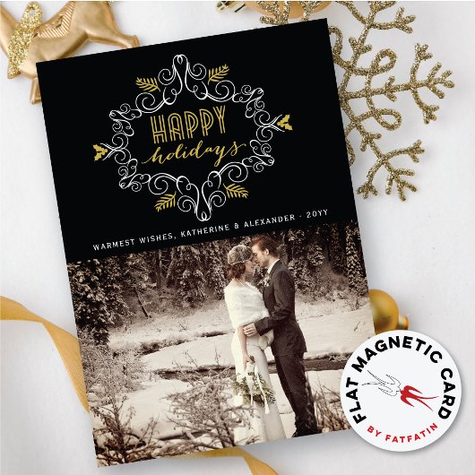 ヴィンテージ金ゴールドデコフェスティバルフォージハッピーホリデイズ