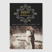 ヴィンテージ金ゴールドデコフェスティバルフォージハッピーホリデイズ (正面)