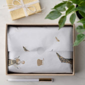 ヴィンテージ金ゴールドドレスの女性+バッグ&シューズ 薄葉紙 (ギフト)