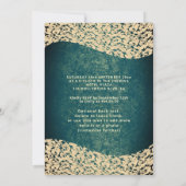 ヴィンテージ金ゴールドドレスダマスクティアラQuinceaenera green 招待状 (裏面)