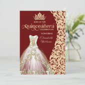 ヴィンテージ金ゴールドドレスダマスティアラ・キンセアニラ 招待状 (スタンド正面)