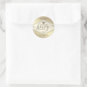 ヴィンテージ金ゴールドハチミツバチハニージャレーベル ラウンドシール (バッグ)