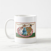 ヴィンテージ金ゴールドハートフローラ コーヒーマグカップ (左)