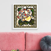 ヴィンテージ金ゴールドバラアールデコ キャンバスプリント (インサイチュ (リビング))