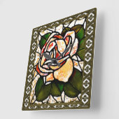 ヴィンテージ金ゴールドバラアールデコ スクエア壁時計 (傾斜)