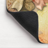 ヴィンテージ金ゴールドバラ及びレースパーソナライズされたマウスパッド マウスパッド (コーナー)