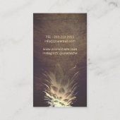 ヴィンテージ金ゴールドパイナップルイベント計画ケータリング 名刺 (裏面)