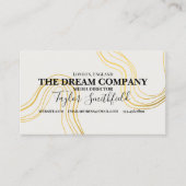 ヴィンテージ金ゴールドパターン 名刺 (正面)