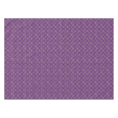 ヴィンテージ金ゴールドパープルダマスク テーブルクロス (正面(横))