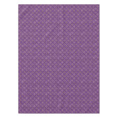 ヴィンテージ金ゴールドパープルダマスク テーブルクロス (正面)