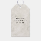 ヴィンテージ金ゴールドパール鍵 ギフトタグ (裏面)