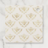 ヴィンテージ金ゴールドビークイーンアパニールモノグラムハチミツ フェイバータグ (裏面)