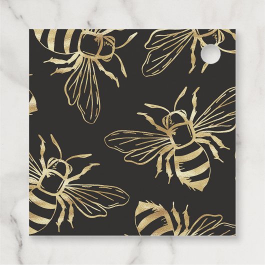 ヴィンテージ金ゴールドビークイーンアパニールモノグラムハチミツ フェイバータグ (裏面)