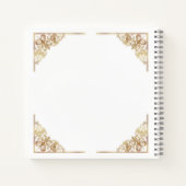 ヴィンテージ金ゴールドファミリーツリー系図学レコード ノートブック (裏面)