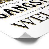 ヴィンテージ金ゴールドフラッパーガングスターウェルカムサイン ポスター (角)