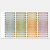 ヴィンテージ金ゴールドフラワーパステル防水名ラベル ラベル (シート)