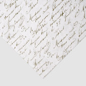 ヴィンテージ金ゴールドフランスのスクリプト手書き筆記性炎 薄葉紙 (詳細)