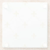 ヴィンテージ金ゴールドフルーアデリス ガラスコースター (裏面)