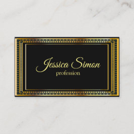 ヴィンテージ金ゴールドフレーム（黒） 名刺