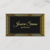 ヴィンテージ金ゴールドフレーム(黒) 名刺 (正面)