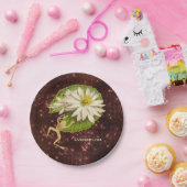 ヴィンテージ金ゴールドフロッグリリーパッドフローラ ペーパープレート (パーティー)