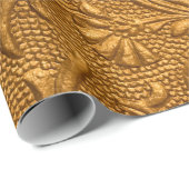 ヴィンテージ金ゴールドフローラオーナメントシームレスパターン ラッピングペーパー (ロールコーナー)