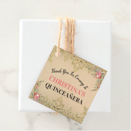 ヴィンテージ金ゴールドフローラキンセアニラウェルカム フェイバータグ