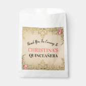 ヴィンテージ金ゴールドフローラキンセアニラウェルカム フェイバーバッグ (正面)