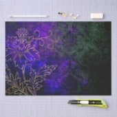 ヴィンテージ金ゴールドフローラグランジダマスク 薄葉紙 (クラフト)