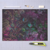 ヴィンテージ金ゴールドフローラグランジダマスク 薄葉紙 (クラフト)