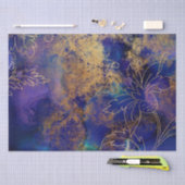 ヴィンテージ金ゴールドフローラグランジハーレクインダマスク 薄葉紙 (クラフト)