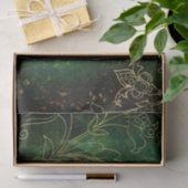 ヴィンテージ金ゴールドフローラグランジハーレクインダマスク 薄葉紙 (ギフト)